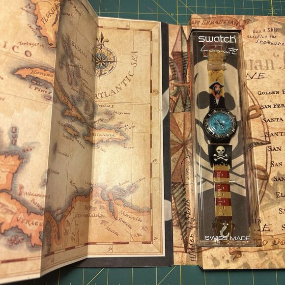 NEW Swatch Scuba 200 Watch UNCINO PIRATE SDB902 with Original Box & Papers 1999 - Picture 5 of 11